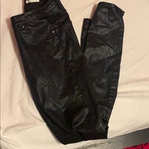 Black pleather jeans